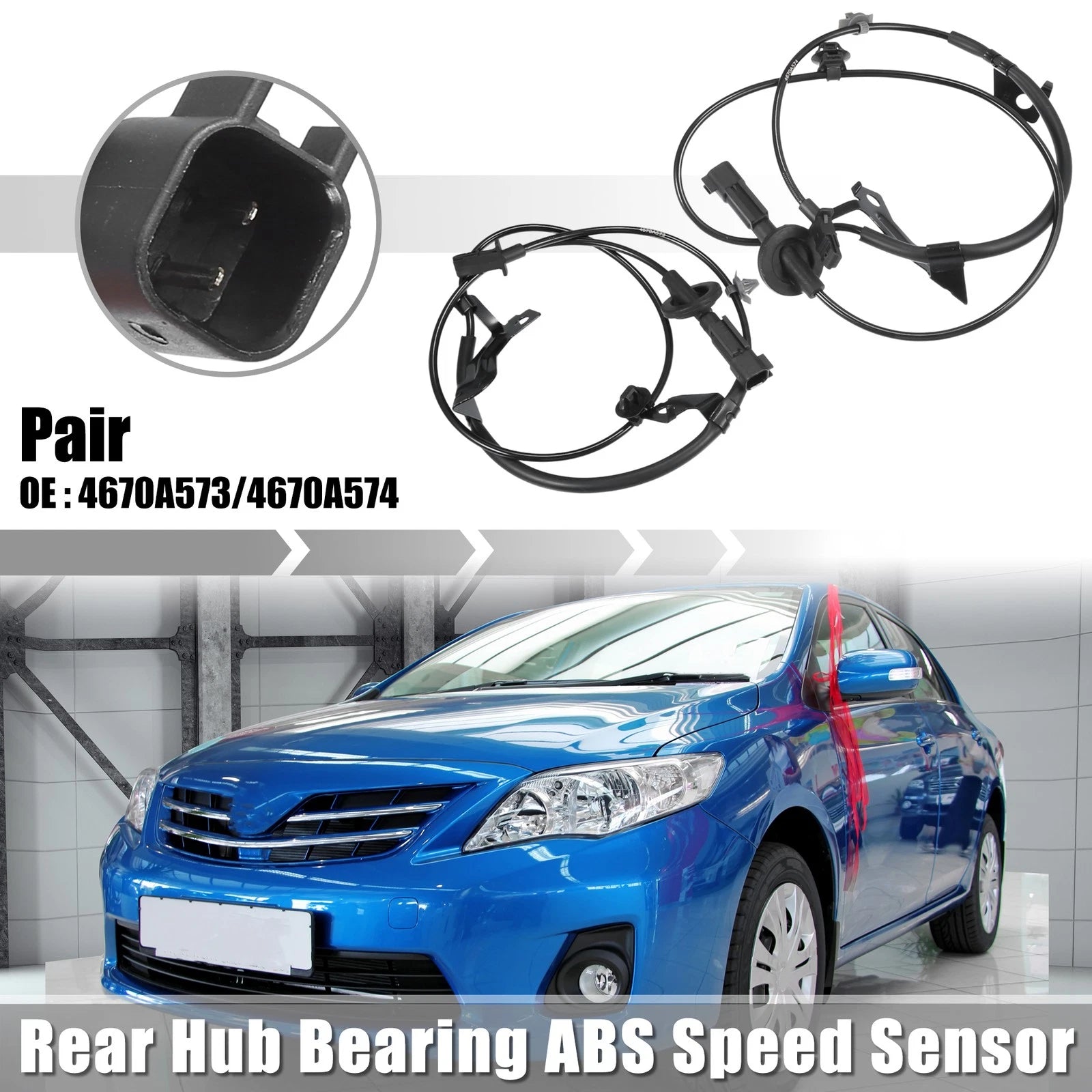 ABS Sensor Rear Left Right Pair Replacement for Mitsubishi ASX (2010–2024)