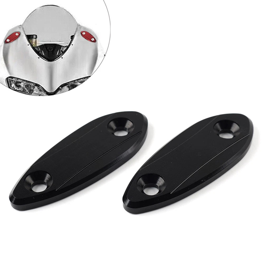 Block Off Base Plates for Kawasaki ZX6R (2009–2012) Black