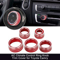 5pc AC Climate Control Knob Ring Trim Cover Replacement for Toyota Camry (2018–2020)