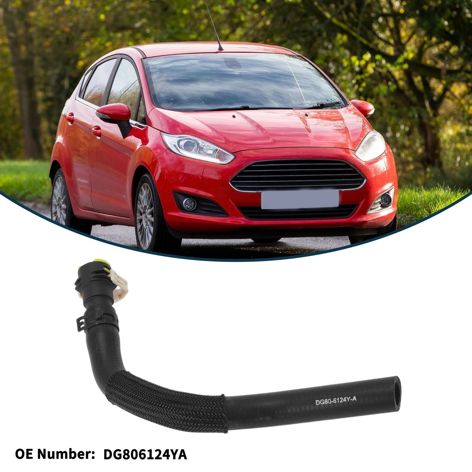 Radiator Hose for Ford Fiesta 2009–2011 Rubber Warm Air Outlet Pipe Replacement