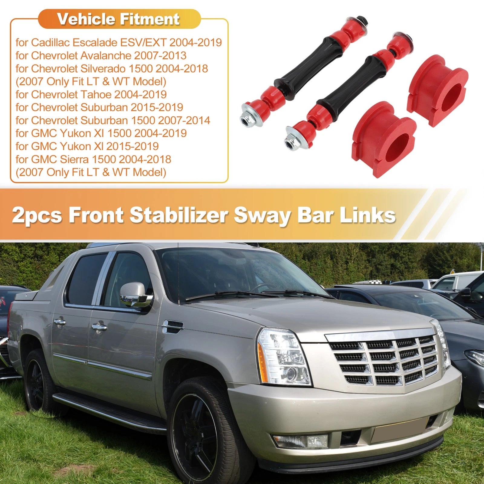 Front Sway Bar Link Bushing Replacement for Chevy Silverado GMC Sierra (2014–2019)