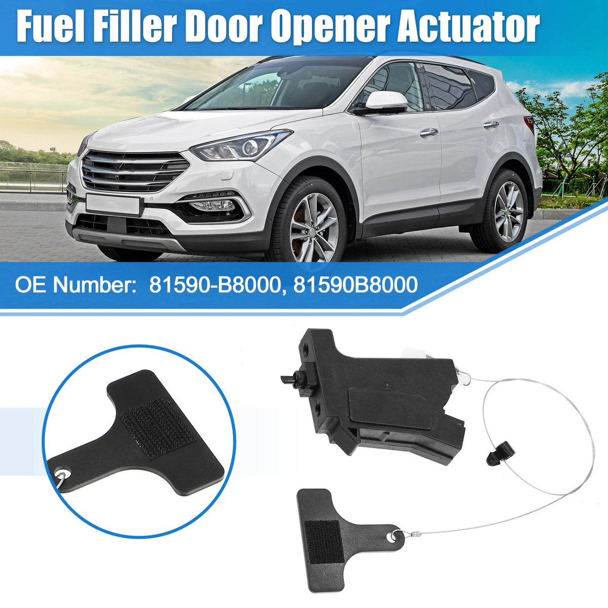Fuel Filler Door Actuator Replacement for Hyundai Santa Fe (2013–2018)