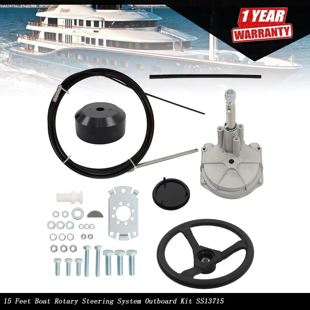Boat Rotary Steering System Outboard Kit for SS13715 (15 Feet)