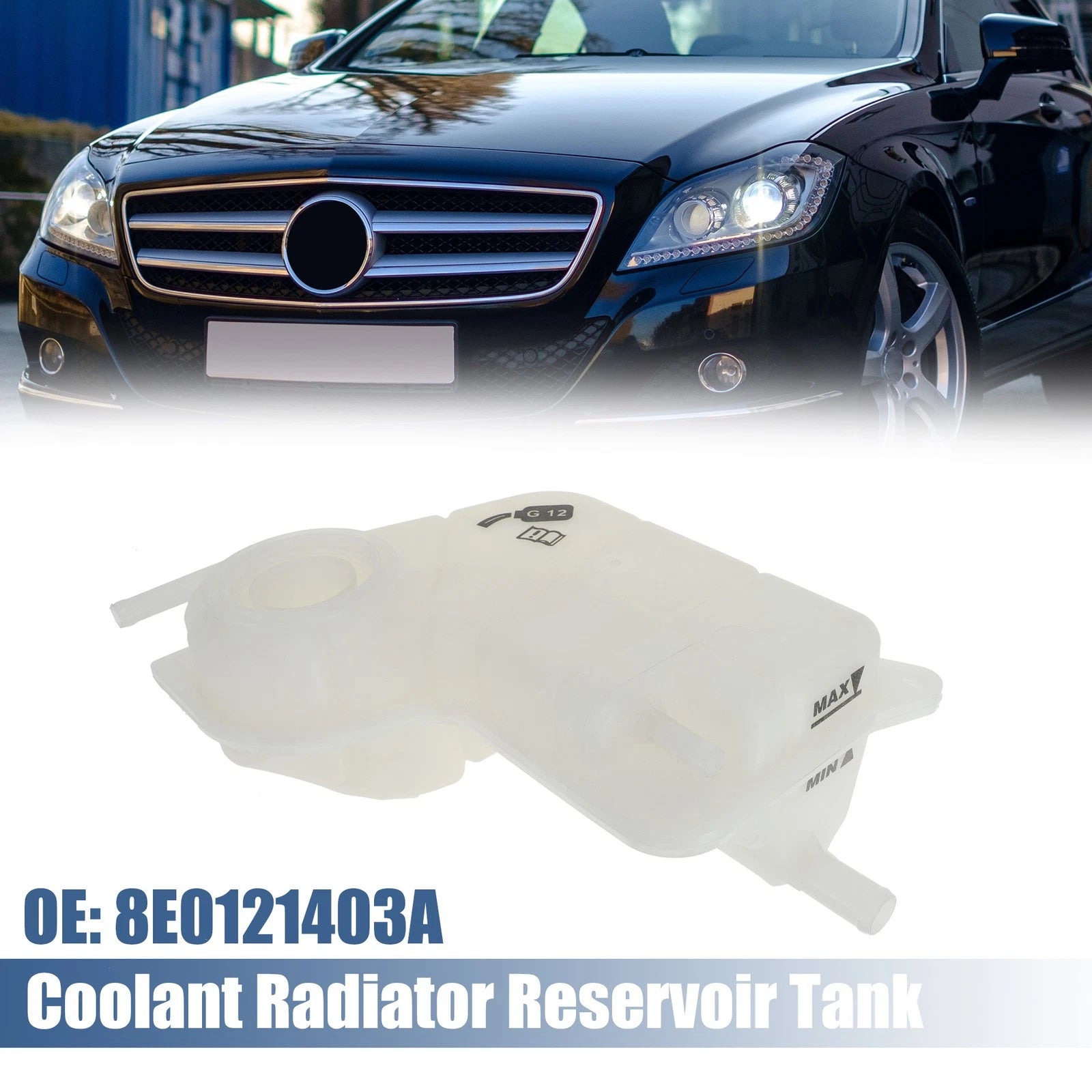 Coolant Radiator Reservoir Tank with Sensor for Audi A4 A5 (2009–2019)