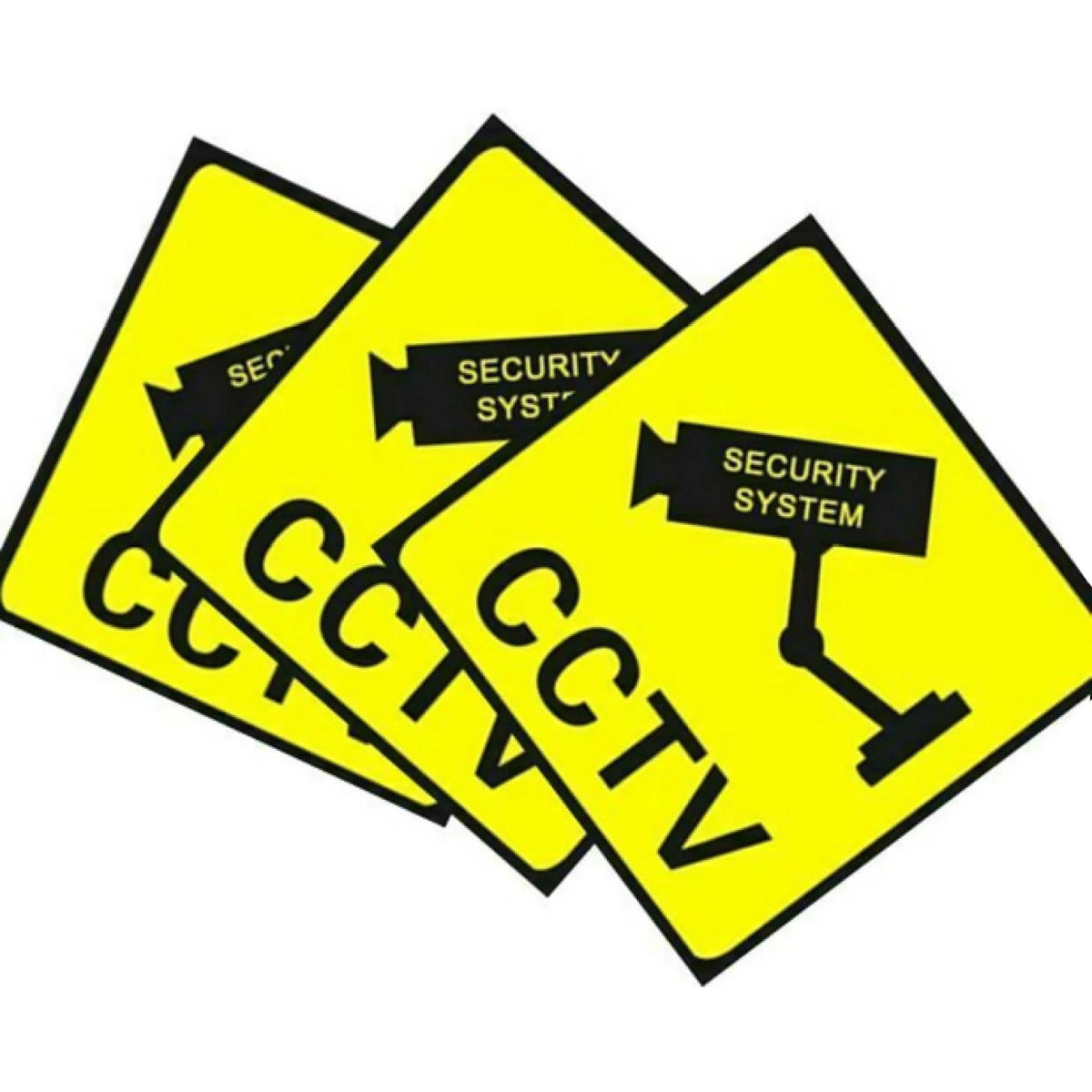 3 Pcs CCTV Security Camera Warning Decal Stickers for Home