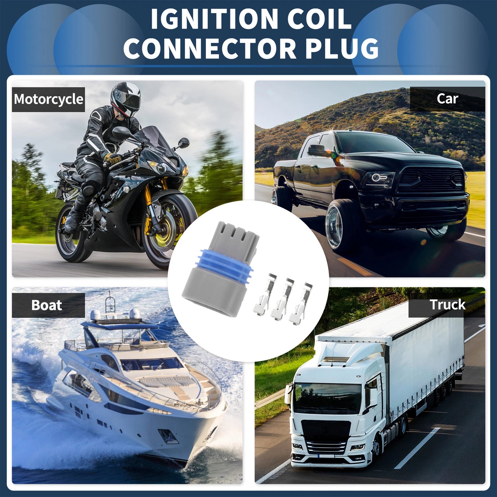 Set of 1 Ignition Coil Connector Plug for