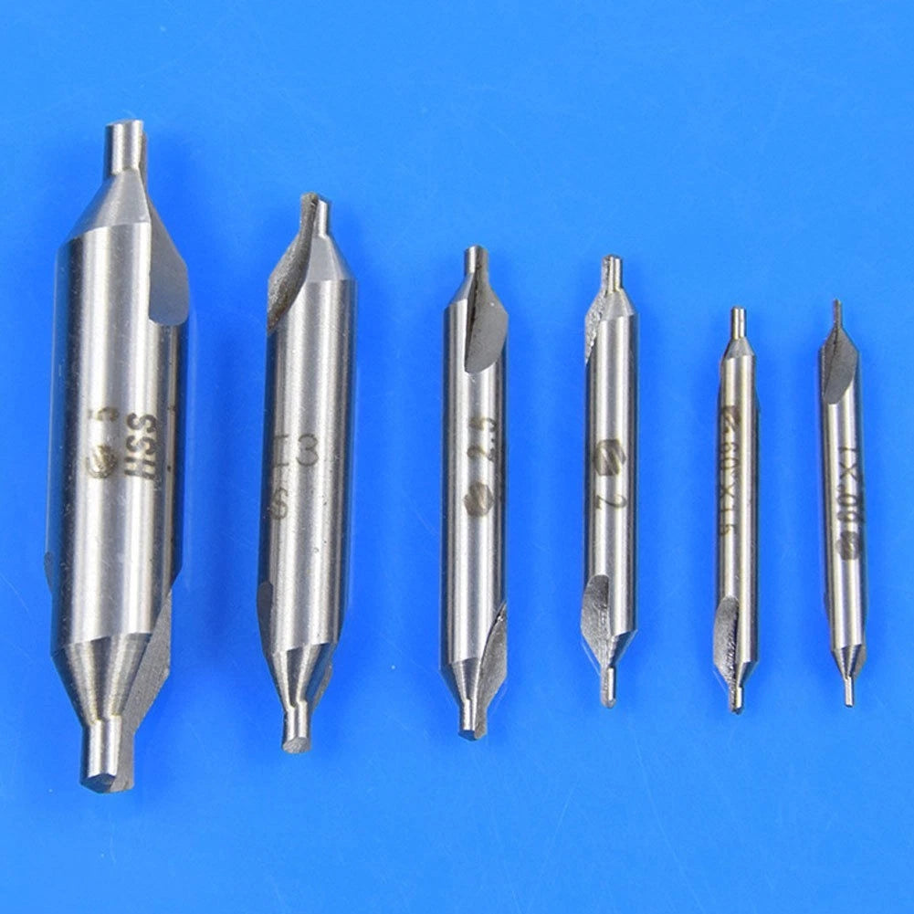 6X HSS Center Drill Countersink Bit Set 1mm-5mm for Lathe Mill