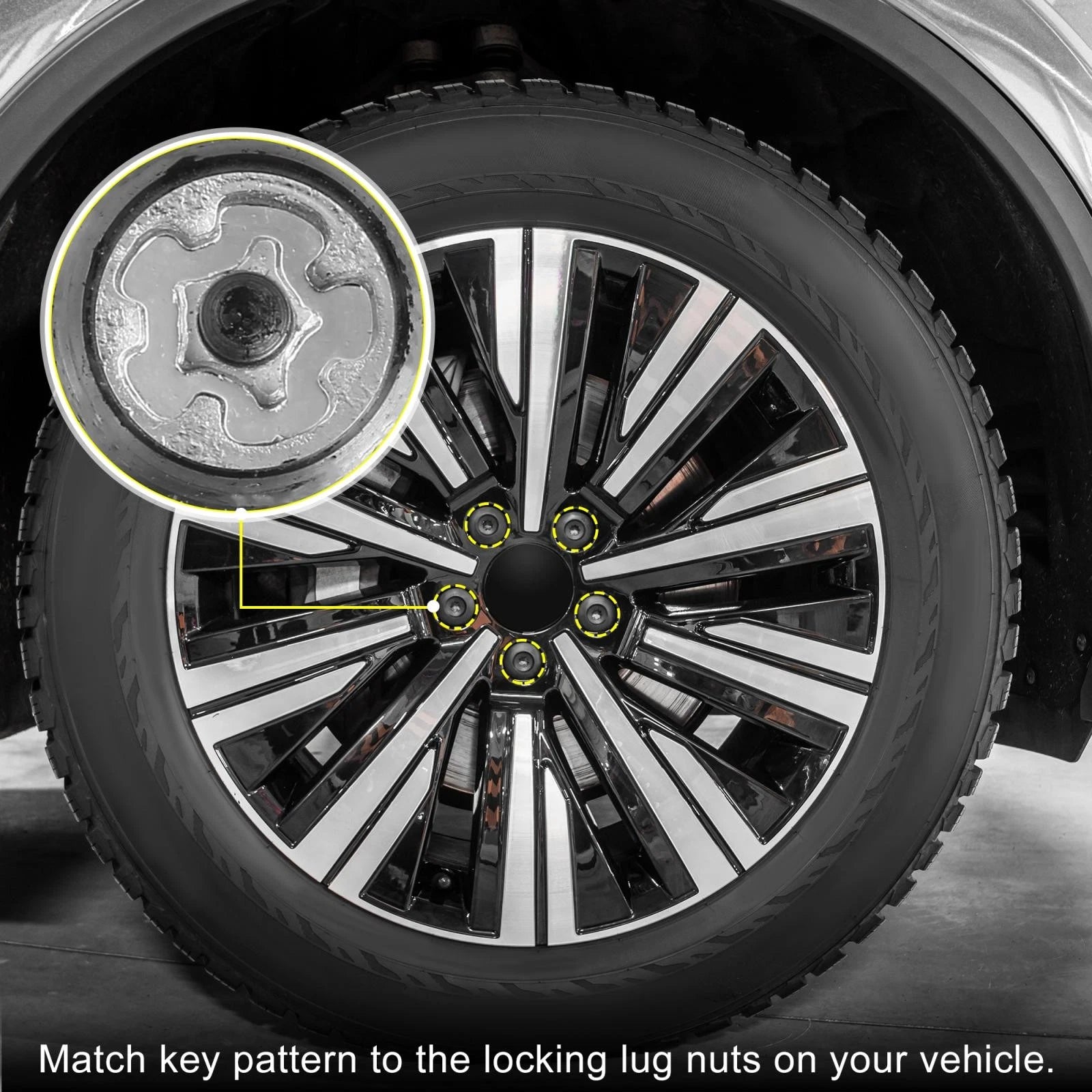 Wheel Lock Lug Nut Key Replacement for Volkswagen Tiguan (2018–2024)