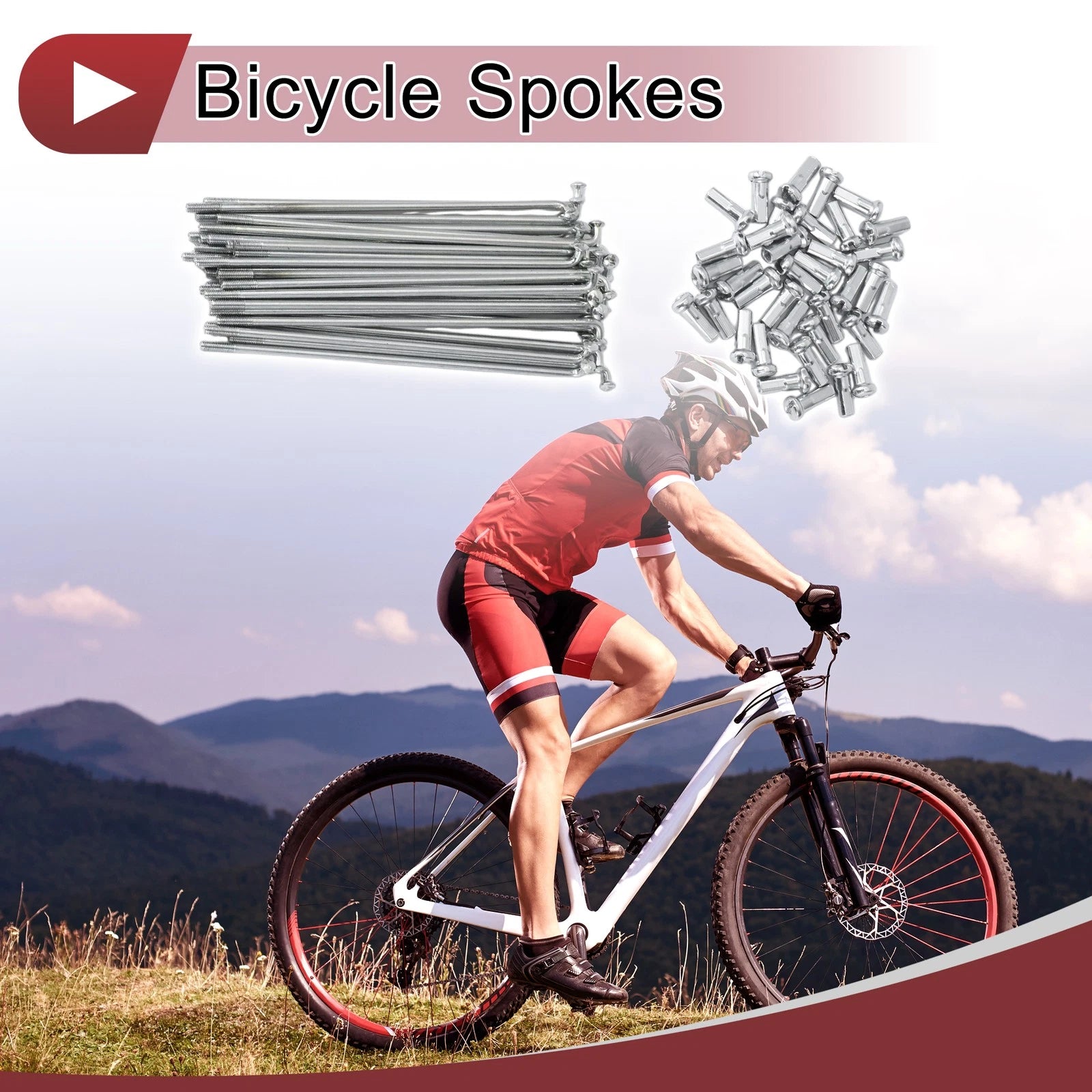 Bicycle Spokes Set 97mm Steel Galvanized for 36 Spoke Wheels (2000–2000)