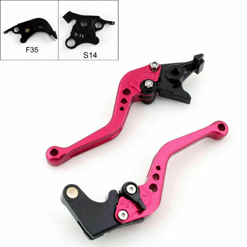 Short Brake Clutch Levers for Suzuki GSXR1000 (2007–2008) Red T9