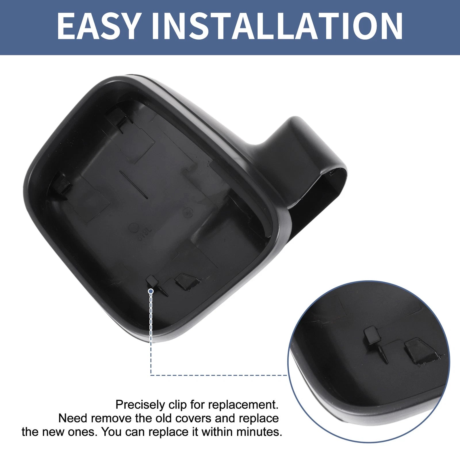 Mirror Cover Cap Replacement Set for Volkswagen Transporter (2010–2023)