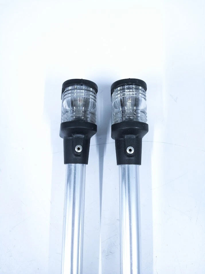 Set of 2 Perko Rina Navigation Lights with Aluminum Clamp Mount (24")
