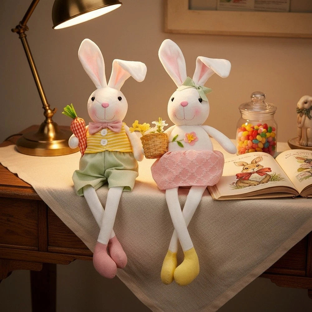 44cm White Rabbit Plush for Easter Party Centerpiece