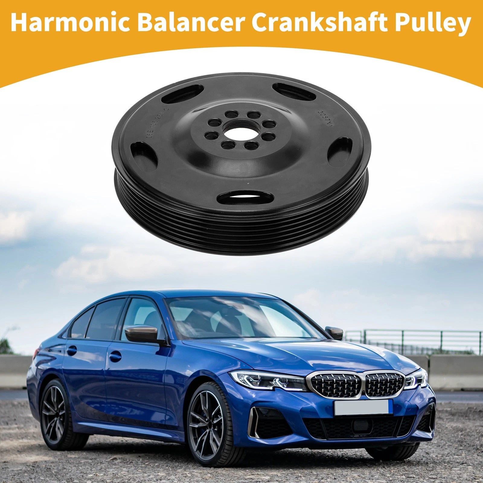 Engine Harmonic Balancer Crankshaft Pulley for Audi A6 (2006–2013)