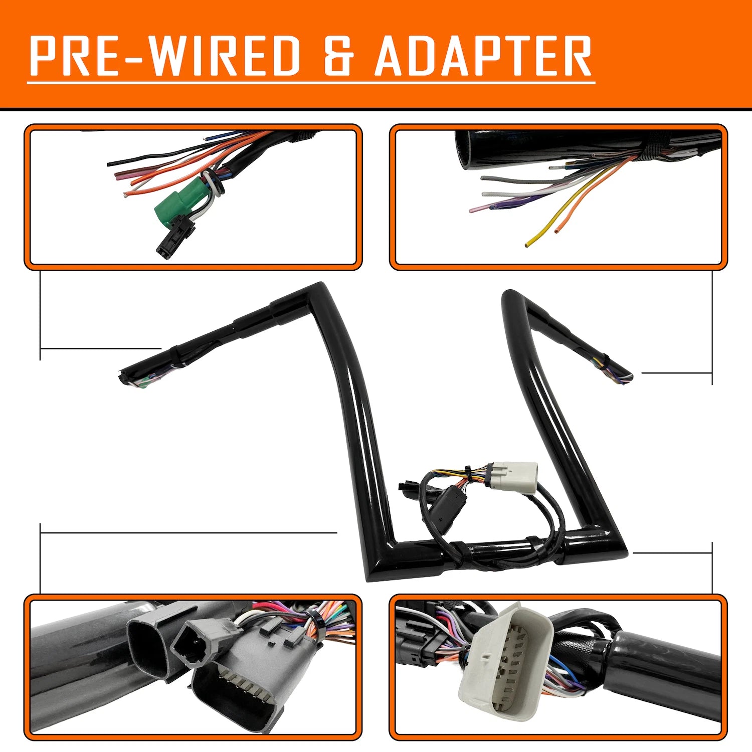12" Prewired Handlebar 1.5" 32mm for Harley Road Glide (2008–2013)