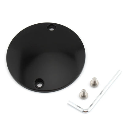 2Hole Black Domed Points Cover Softail Bigtwin For Harley Timing Ignition Timer