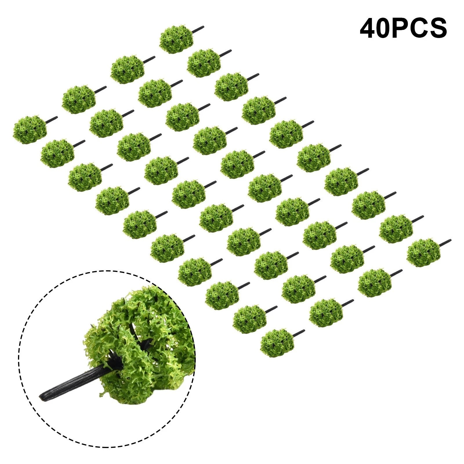 Model Tree Scenery 1:100 for Railroad (Plastic Artificial Decoration)
