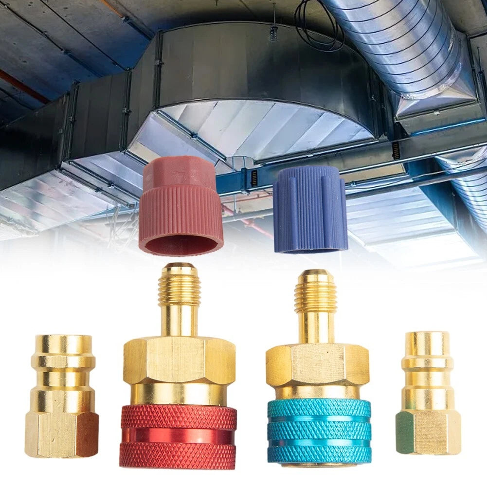 Seal Proof R1234yf to R134a Quick Coupler Adapter Set for Auto AC Conversion