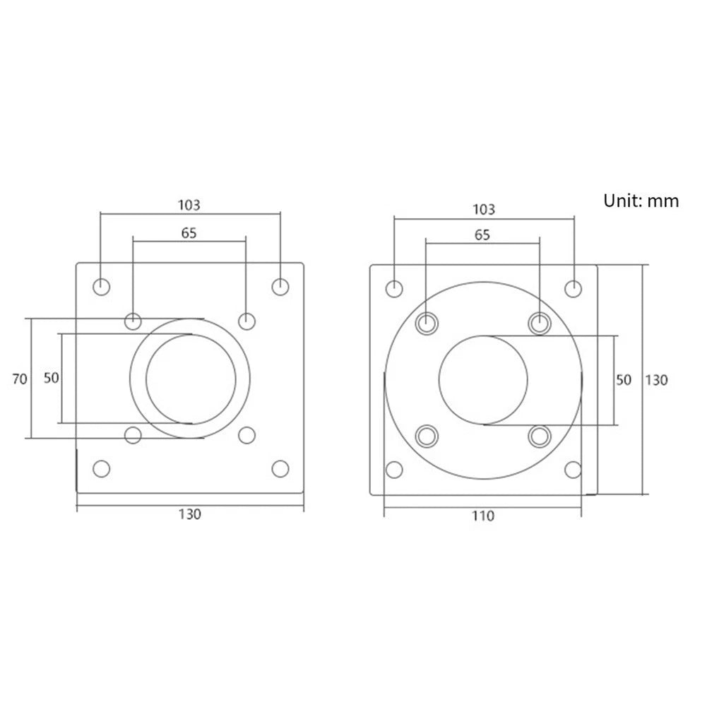 Motor Base Adapter Board for Hobby Projects (Circular Through Hole)