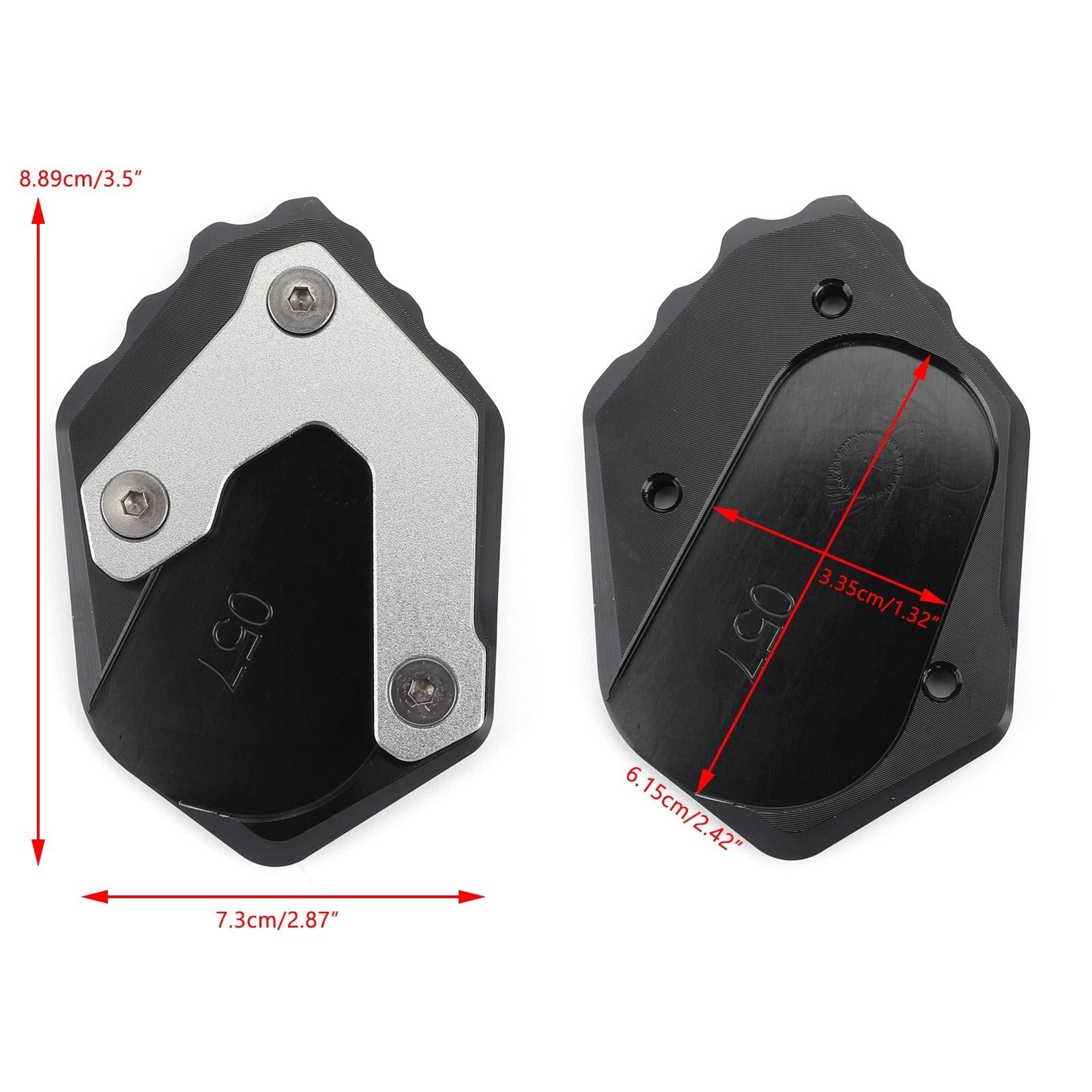 CNC Side Stand Extension Kickstand Enlarger Plate for BMW F750GS (2018–2019)