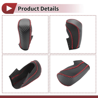 1 Pc Gear Shift Knob Cover for Ford Fiesta (2009–2012) Black Red
