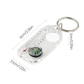 Lightweight Camping Keychain with Compass & Thermometer for Safe Travel
