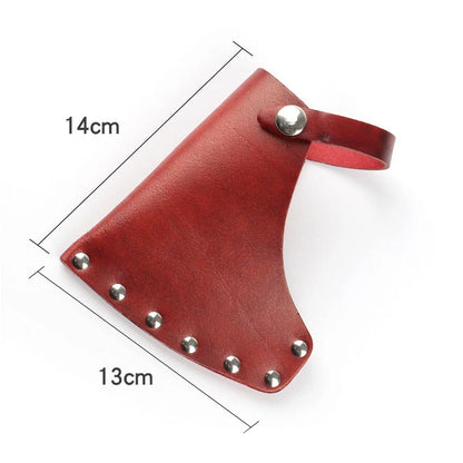 Compact Cowhide Leather Axe Cover for Hand Axes and Garden Axes