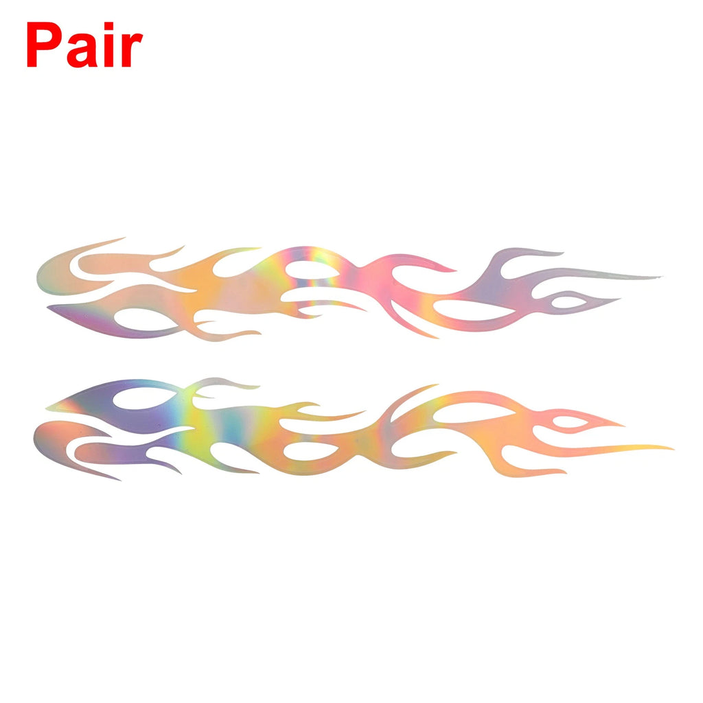 Reflective Bumper Decal for - Colorful Flame Design
