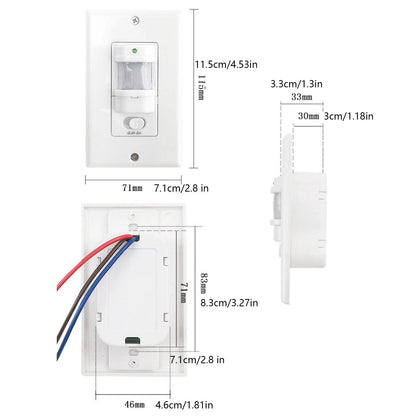 Auto On/Off Motion Infrared PIR Sensor Switch for Home Hotel