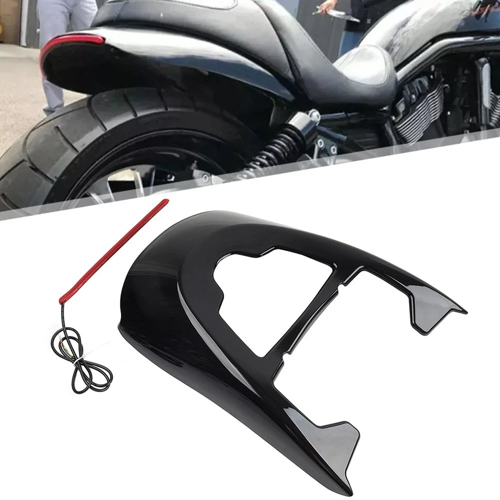 Vivid Black Rear Mudguard w/Light for Harley VRSCDX VRSCAW VRSCA (2002–2017)