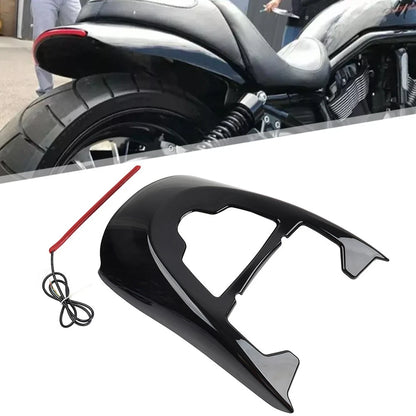 Vivid Black Rear Mudguard w/Light for Harley VRSCDX VRSCAW VRSCA (2002–2017)