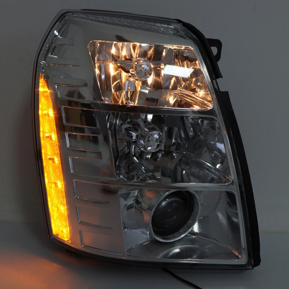 Headlight Assembly HID Black for Cadillac Escalade (2007–2014) Right
