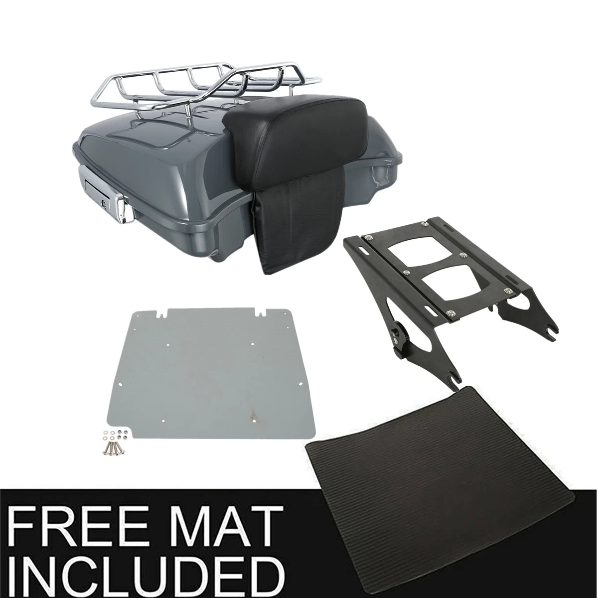 Razor Trunk Backrest Pad Rack & Plate for Harley Touring (2014–2026)