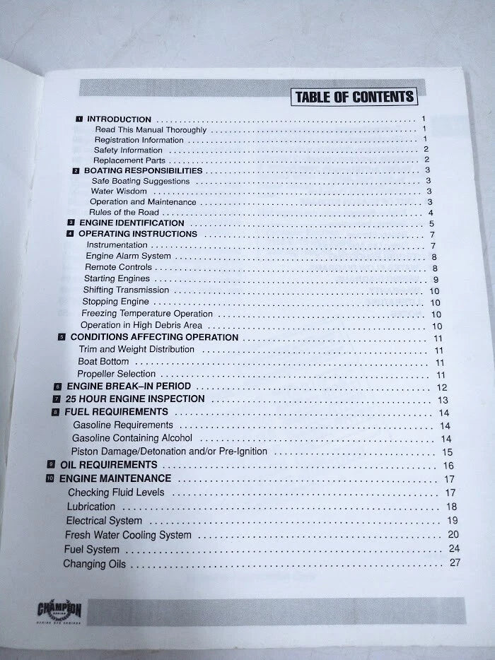 Crusader Engines Manual for Crusader Marine Gas (22822)