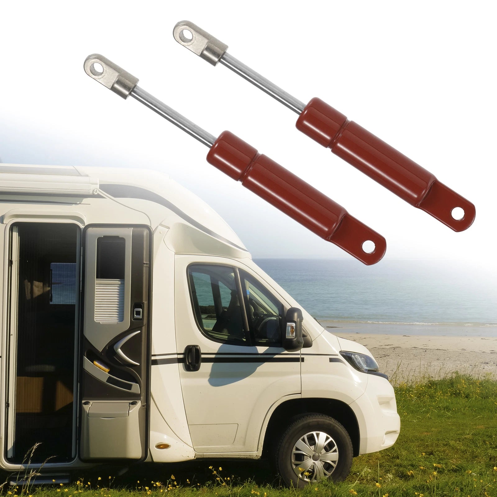 2 Pcs 4" Red Lift Supports Struts Shocks Gas Spring Universal