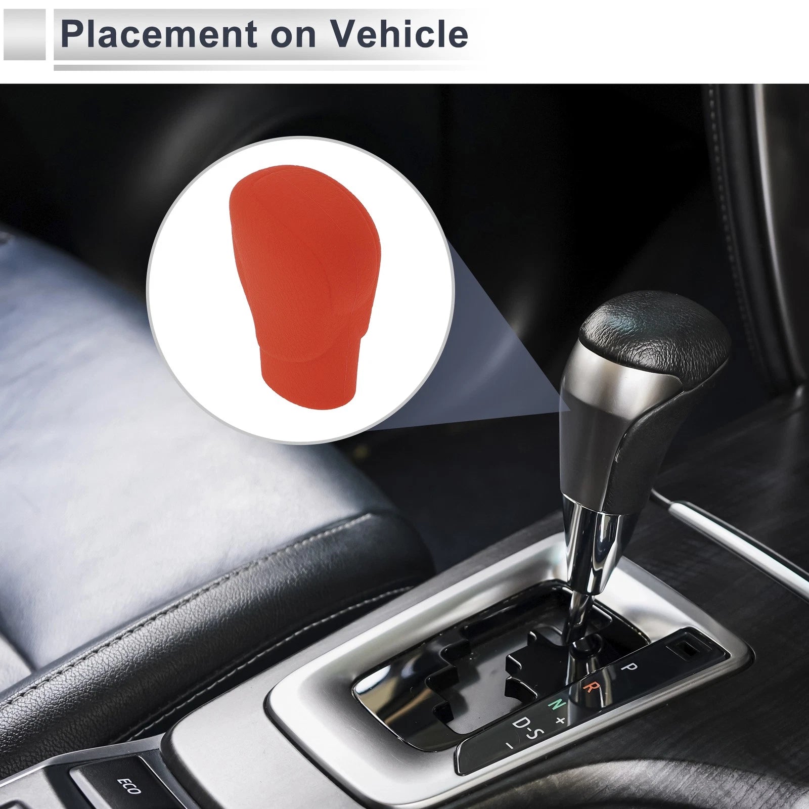 Gear Shift Knob Cover Replacement Red Silicone for Honda Accord (2018–2022)