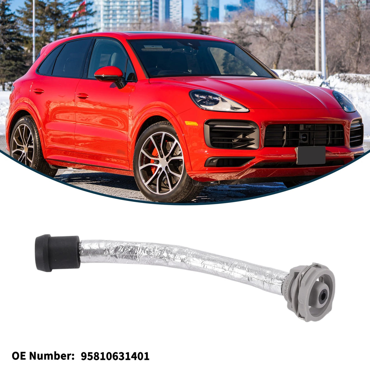 Radiator Hose for Porsche Cayenne (2011–2013) No. 95810631401 Plastic