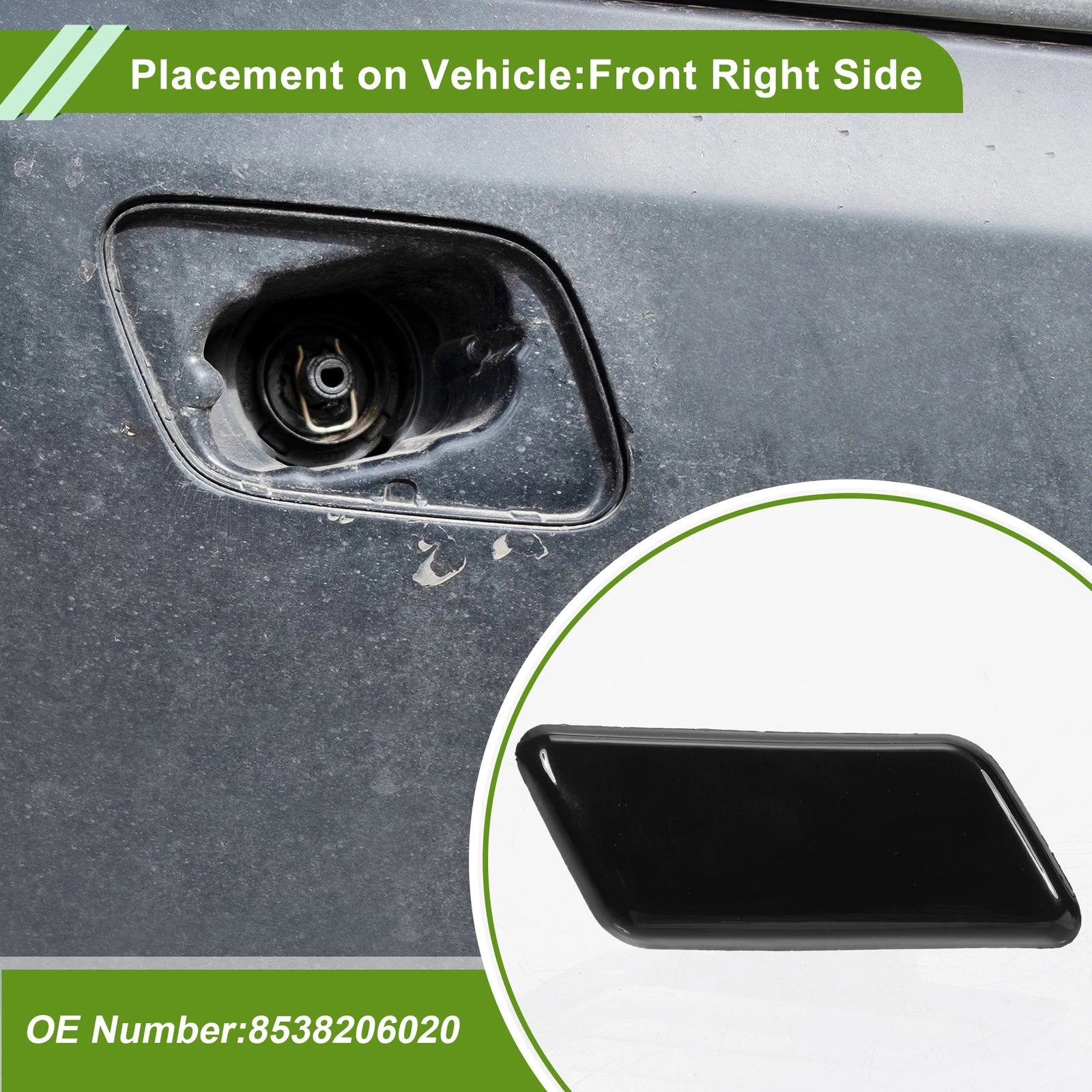 Front Right Washer Nozzle Cover Cap Replacement for Toyota Camry (2009–2012)