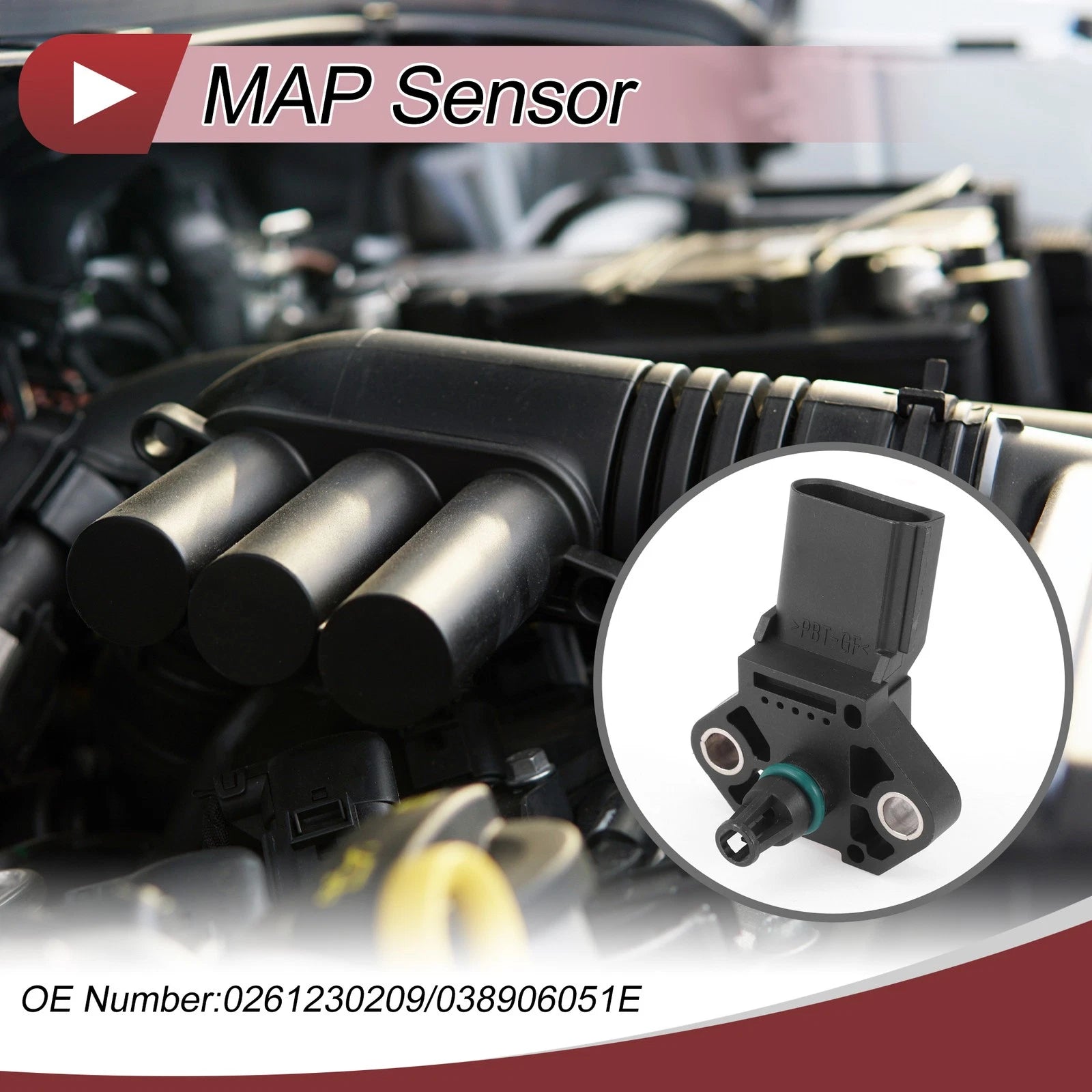 Manifold Absolute Pressure MAP Sensor Replacement for Audi A4 2.0T (2008–2013)
