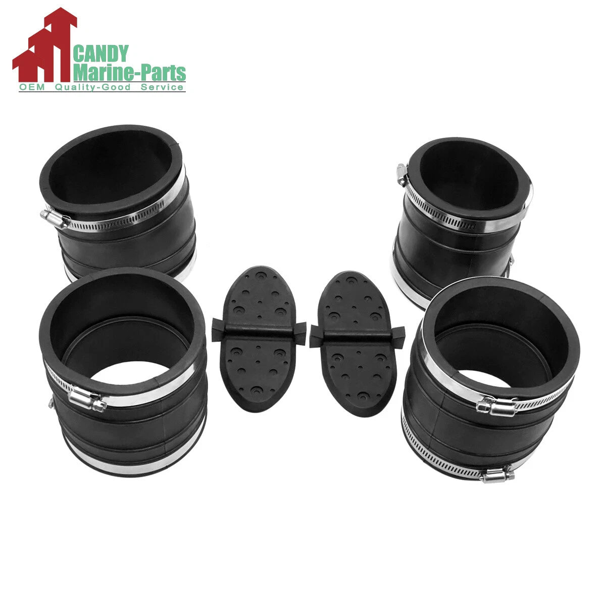 Upper and Lower Exhaust Hose Bellows Kit for Mercruiser (807166A1, 32-14358T, 32-44348T)