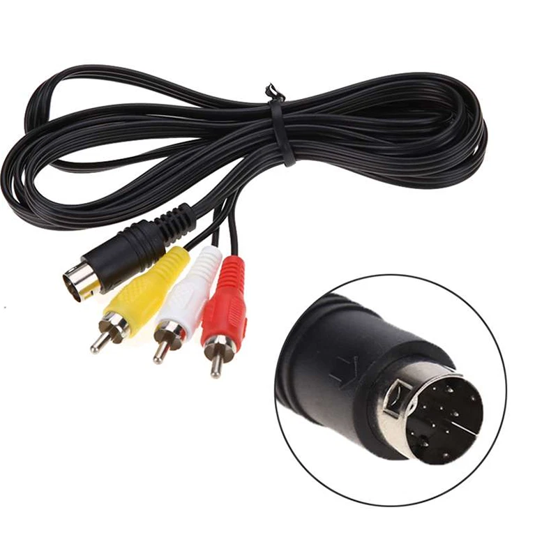 9-Pin 3RCA Audio Video Cable Adapter for Sega Genesis 2-3 (1994-1996)