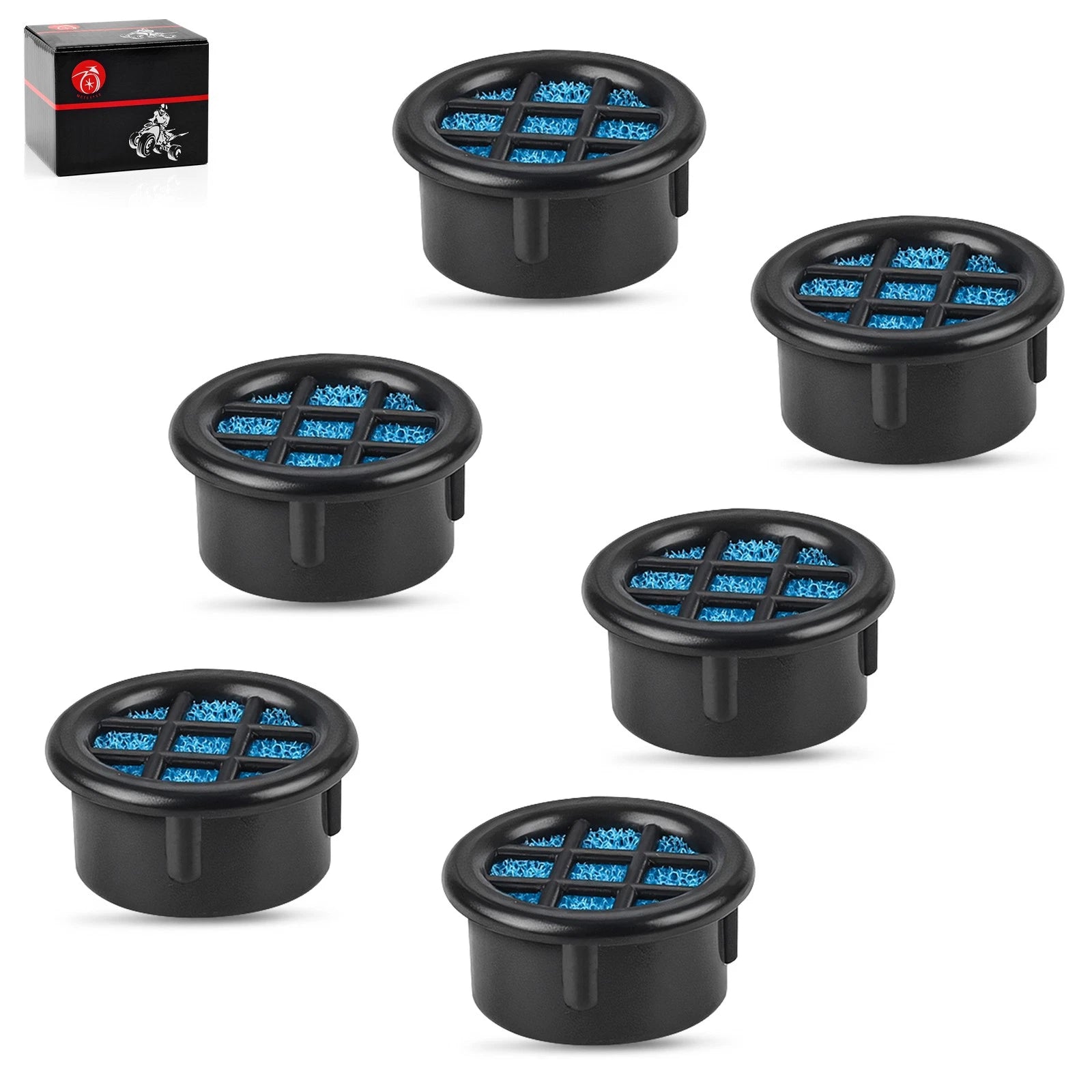 Set of 6 High Flow 1" Air Box Filter Vents for ATV UTV