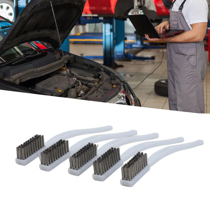 5pcs Plastic Handle Wire Brushes for Car Detailing and Cleaning