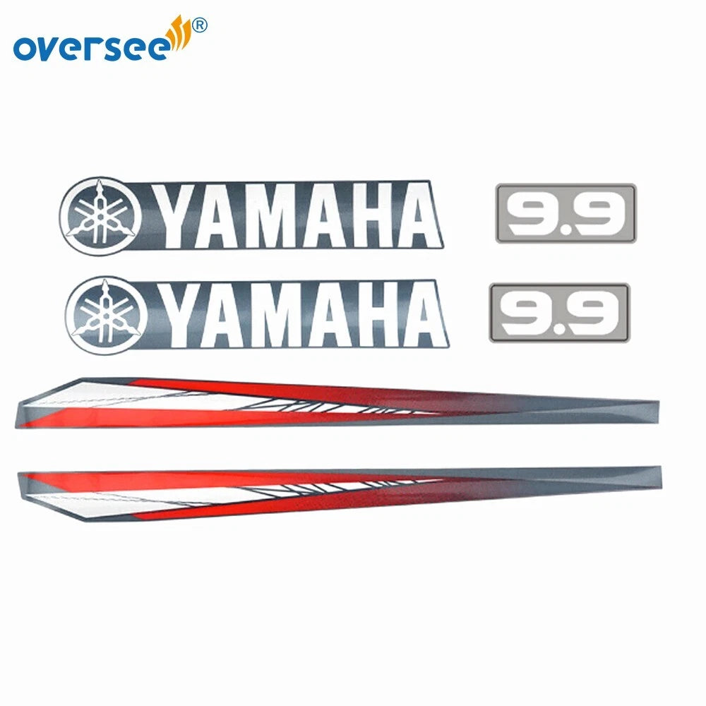 Top Cowling Sticker for Yamaha 9.9HP 2T (1990–1999) Anti-UV Graphics Kit