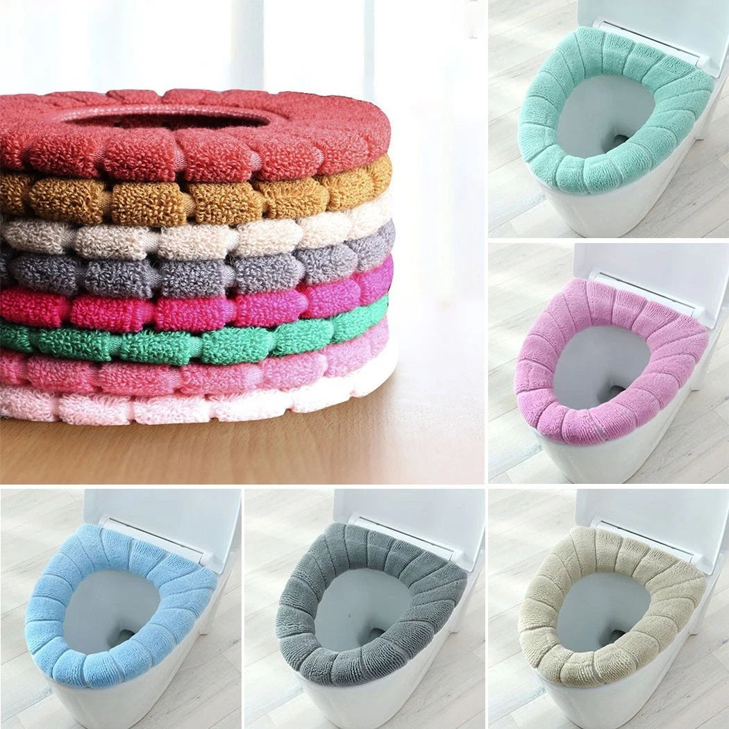 D-Shaped Washable Toilet Seat Pad 30x30cm for Bathroom