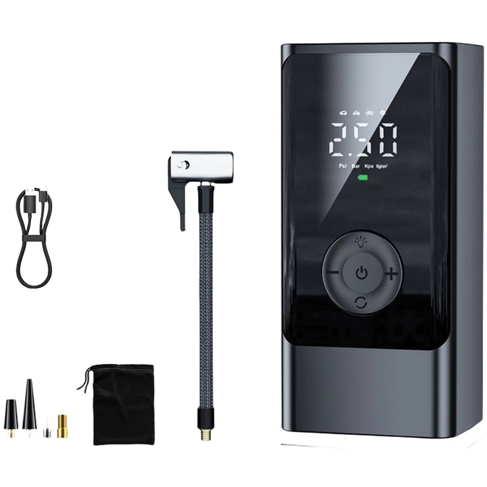 Wireless Portable Digital Tire Inflator with LED Light for Universal Use