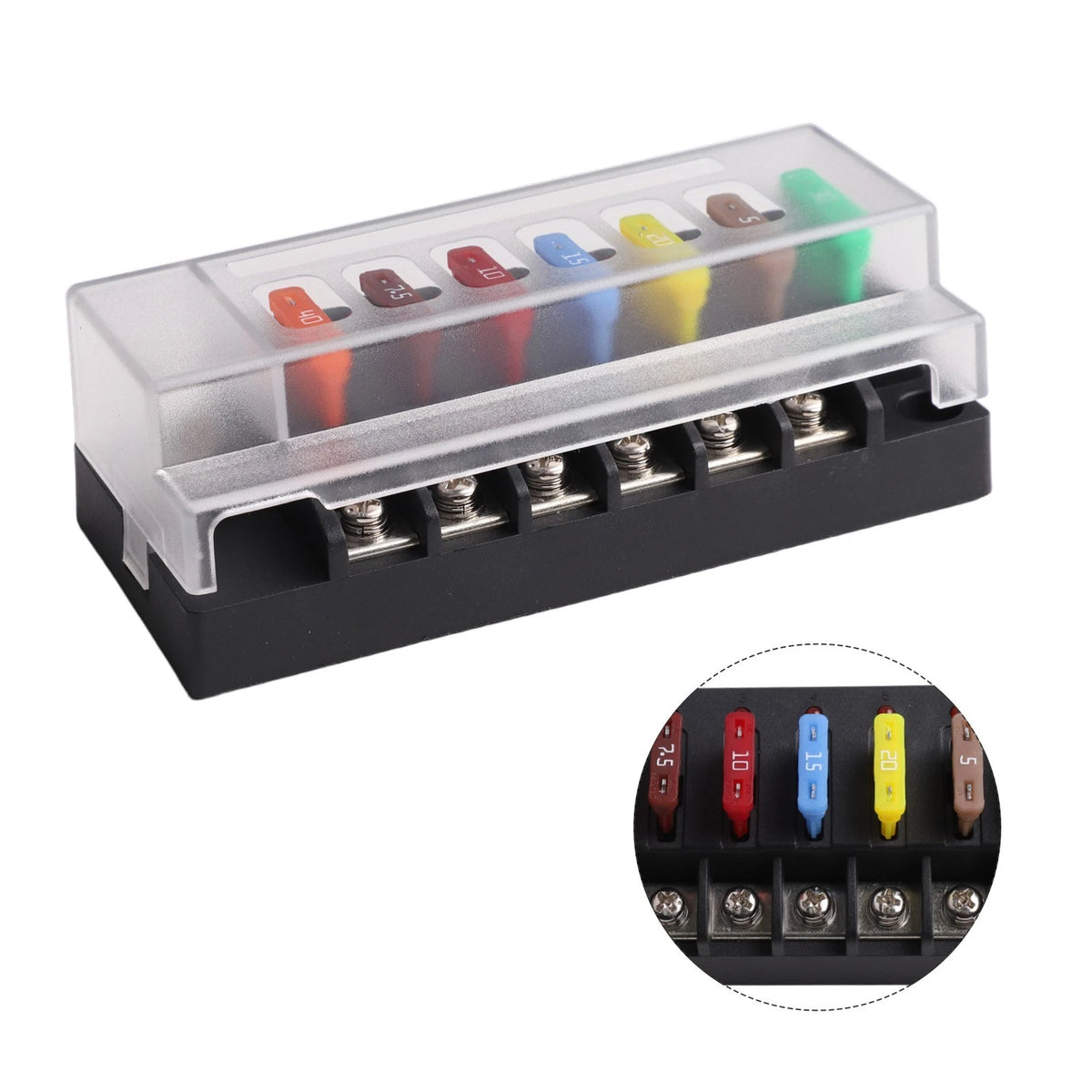 12V Marine Fuse Block Kit with LED Indicator