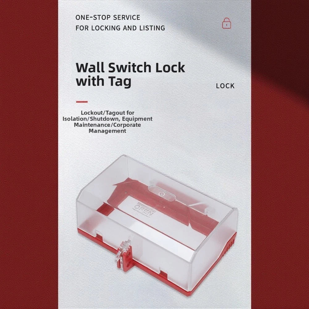 Secure Transparent Lock Box for On/Off Switches (15.8 cm x 9.8 cm x 6.5 cm)