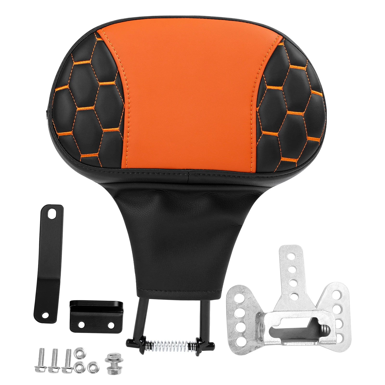 Backrest Pad for Harley Touring Electra Glide (2014–2023) Black Orange
