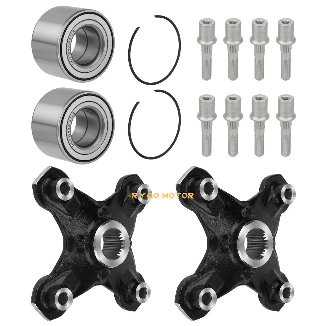 2 Front/Rear Wheel Hubs & Bearings for Can-Am Renegade 1000 850 800R 650 570 500